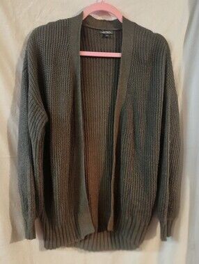 Blank NYC Olive Open-Front Knit Cardigan